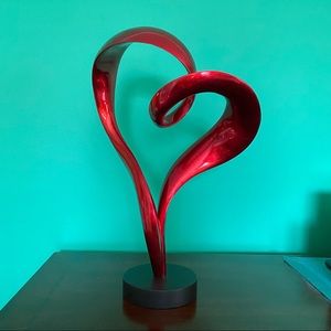“Love” Fiber Wood Heart Sculpture by Daryl Stokes